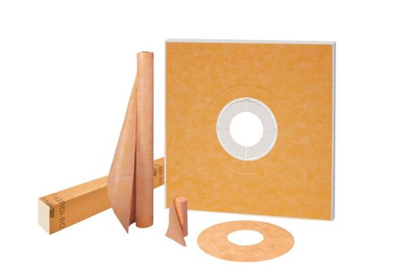48X48 Schluter® Shower kit - center outlet position