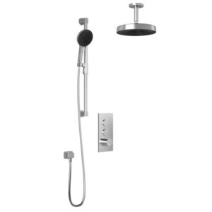 Kalia Premia - Moroka TB2 Shower system with push-buttons valve - Vertical arm
