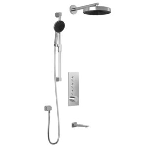 Kalia Premia - Moroka TB3 Shower system with push-buttons valve - Wall arm